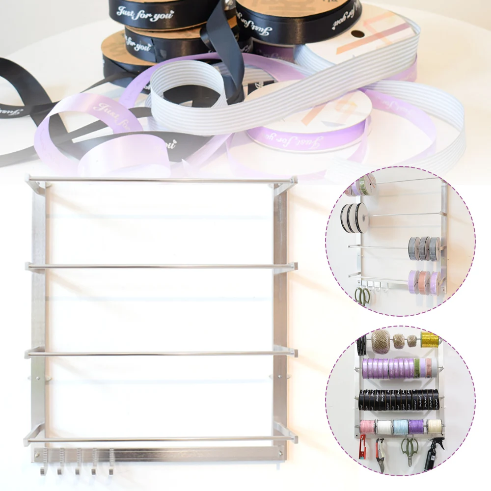 Wall Mount Ribbons Roll Storage Rack Ribbon Organizer Wire Spool Rack 4 Rods Wire Spool Rack Thread Holder Organizer Wall Mount Ribbons Roll Storage Rack Ribbon Organizer Wire Spool Rack 4 Rods Wire Spool Rack Thread Holder Organizer