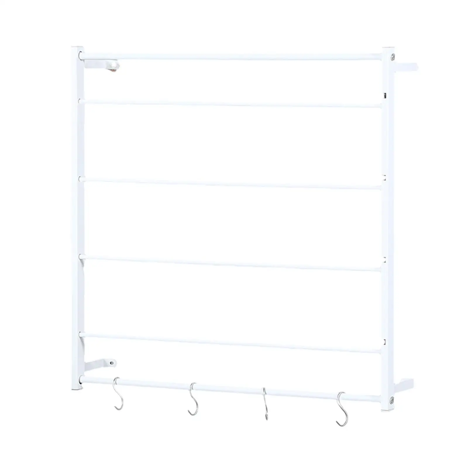 Wire Spool Rack Ribbon Organizer Hanging with Hooks Space Saving Ribbon Rack for Florist Christmas Vinyl Rolls Necklaces Rings