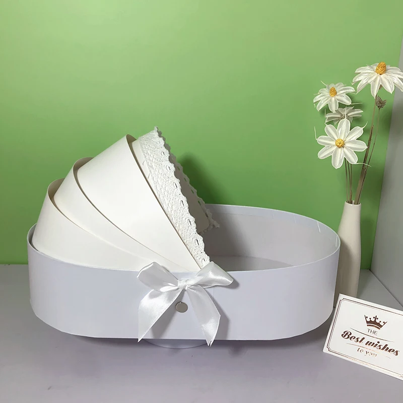 Lace Ribbon Flower Box Creative Gift Arrangement Basket Cradle Flower Packing Boxes for Home Decor Florist Supplies Wedding Lace Ribbon Flower Box Creative Gift Arrangement Basket Cradle Flower Packing Boxes for Home Decor Florist Supplies Wedding