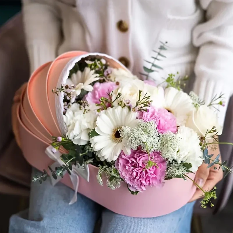 Lace Ribbon Flower Box Creative Gift Arrangement Basket Cradle Flower Packing Boxes for Home Decor Florist Supplies Wedding Lace Ribbon Flower Box Creative Gift Arrangement Basket Cradle Flower Packing Boxes for Home Decor Florist Supplies Wedding