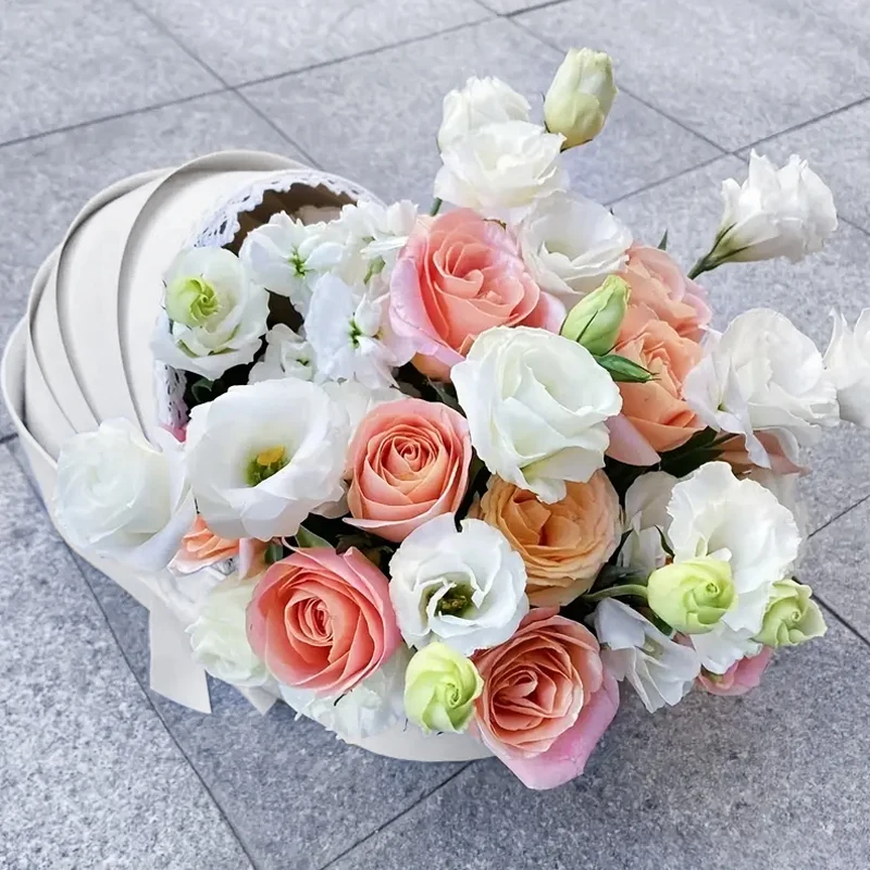 Lace Ribbon Flower Box Creative Gift Arrangement Basket Cradle Flower Packing Boxes for Home Decor Florist Supplies Wedding Lace Ribbon Flower Box Creative Gift Arrangement Basket Cradle Flower Packing Boxes for Home Decor Florist Supplies Wedding