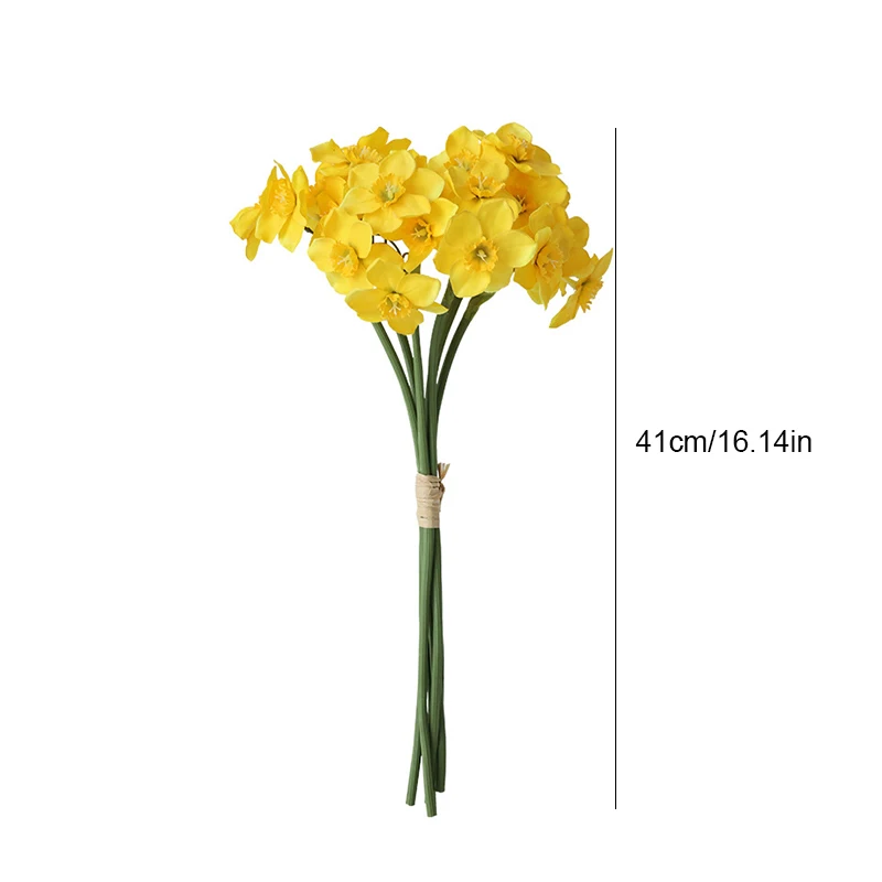 High End Silk Flower 6Pcs/Bundled Narcissus Simulation Bouquet, Home Light Luxury DIY Ornaments, Wedding Decoration Flowers High End Silk Flower 6Pcs/Bundled Narcissus Simulation Bouquet, Home Light Luxury DIY Ornaments, Wedding Decoration Flowers