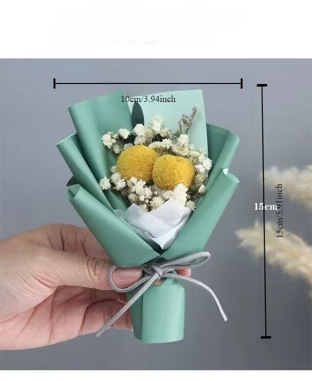 Simulated Car Mounted Mini Fresh Rose Dried Flowers Full of Stars and Other Flower Bouquets