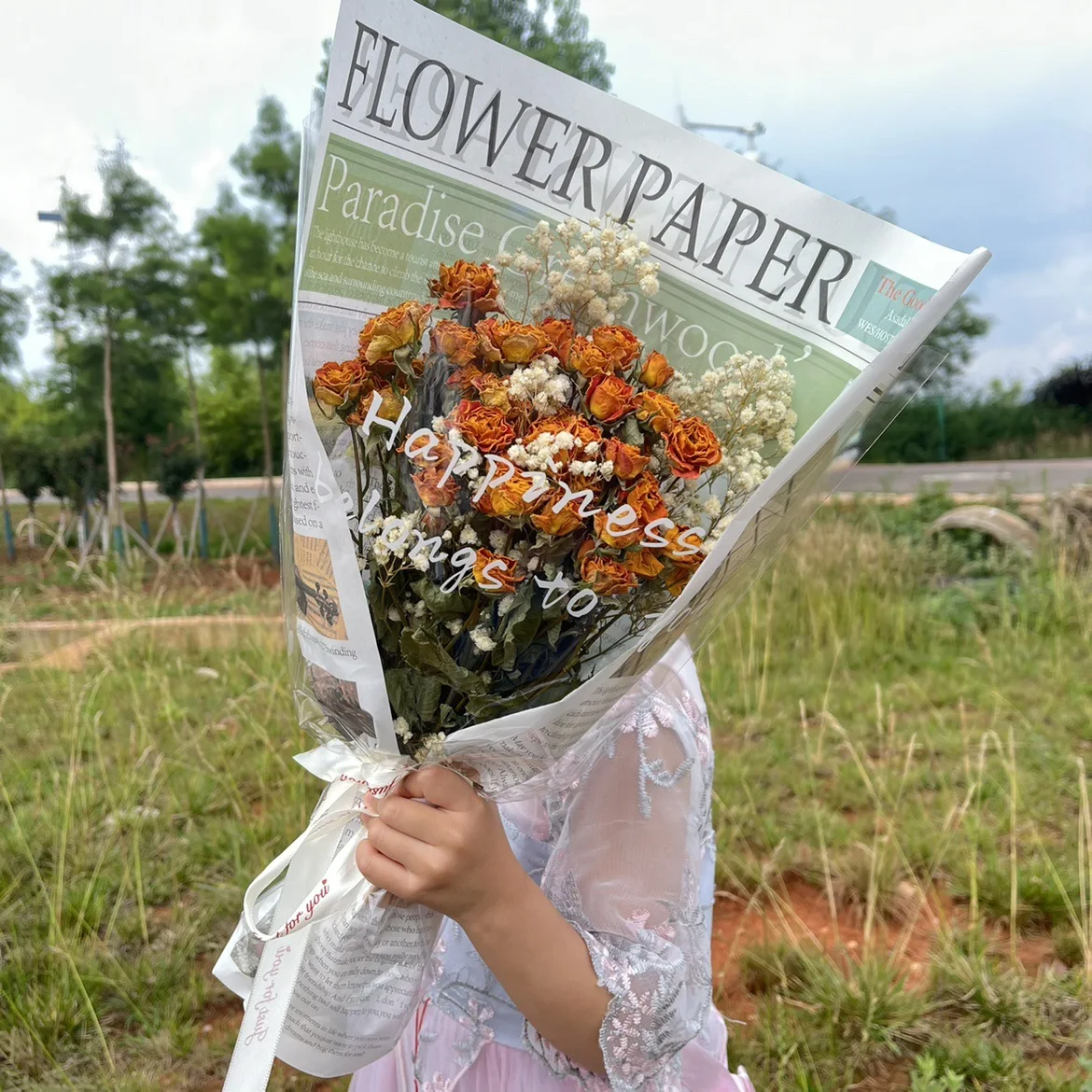 A Beautiful Day Gift Rose Dried Flower Bundle Daisy Teddy Sunflower Rose Dried Flower True Flower Dried Flowers Grand Vase