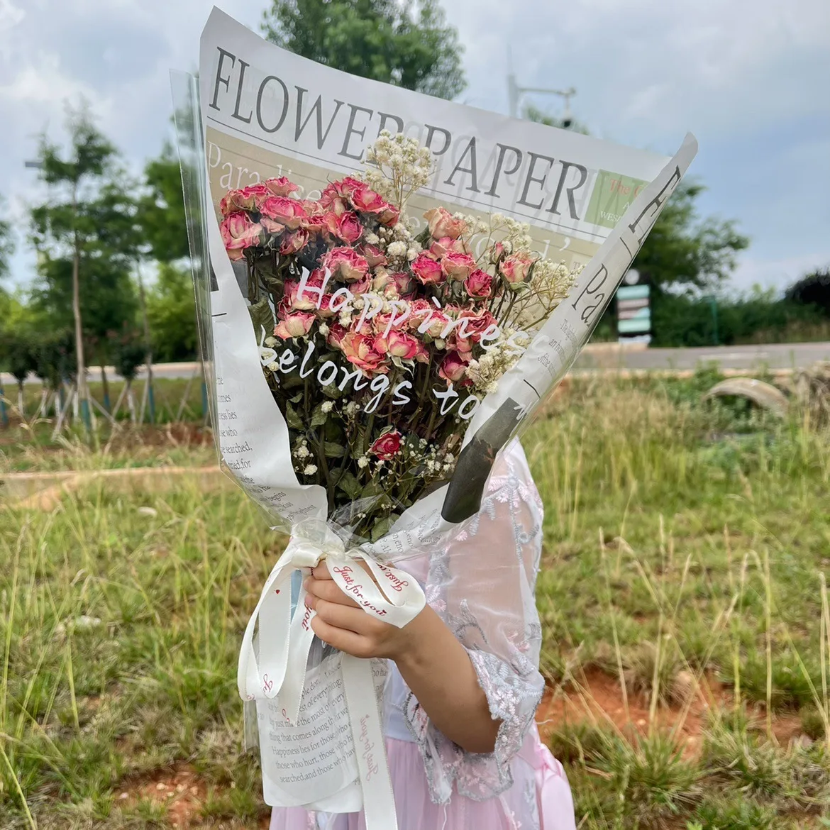 A Beautiful Day Gift Rose Dried Flower Bundle Daisy Teddy Sunflower Rose Dried Flower True Flower Dried Flowers Grand Vase