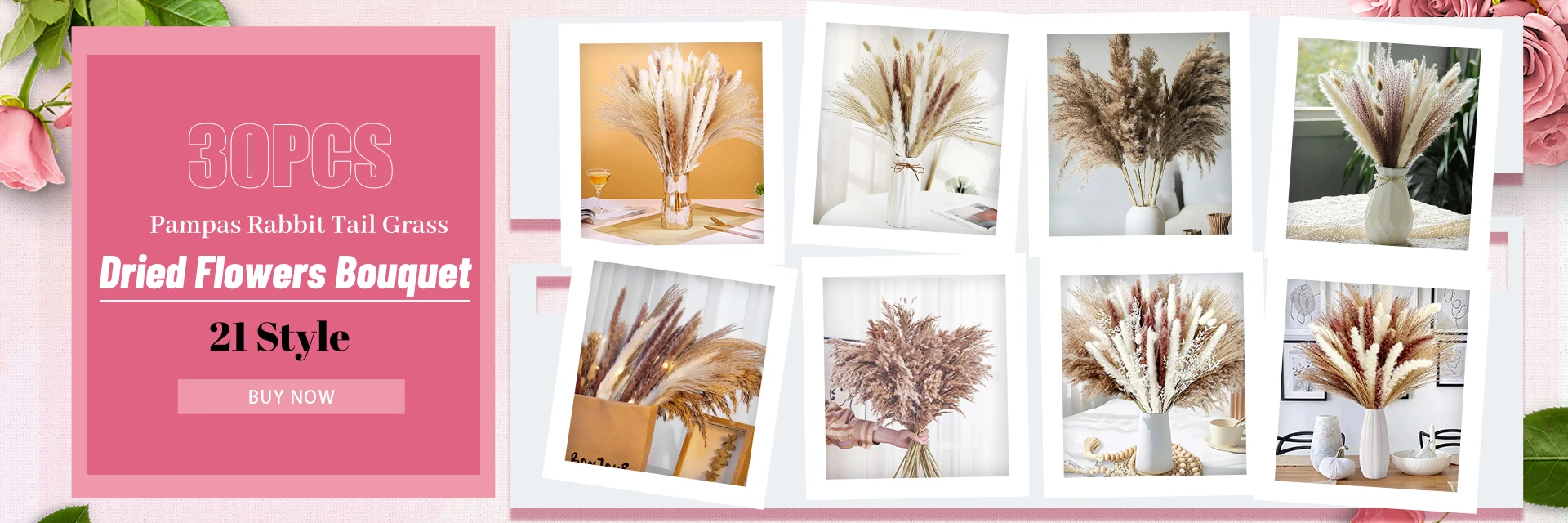 100Pcs Fluffy Pampas Dried Flowers Bouquet Home Decor Natural Bunny Rabbit Tail Grass Artifical Flower Wedding Party Decoration 100Pcs Fluffy Pampas Dried Flowers Bouquet Home Decor Natural Bunny Rabbit Tail Grass Artifical Flower Wedding Party Decoration