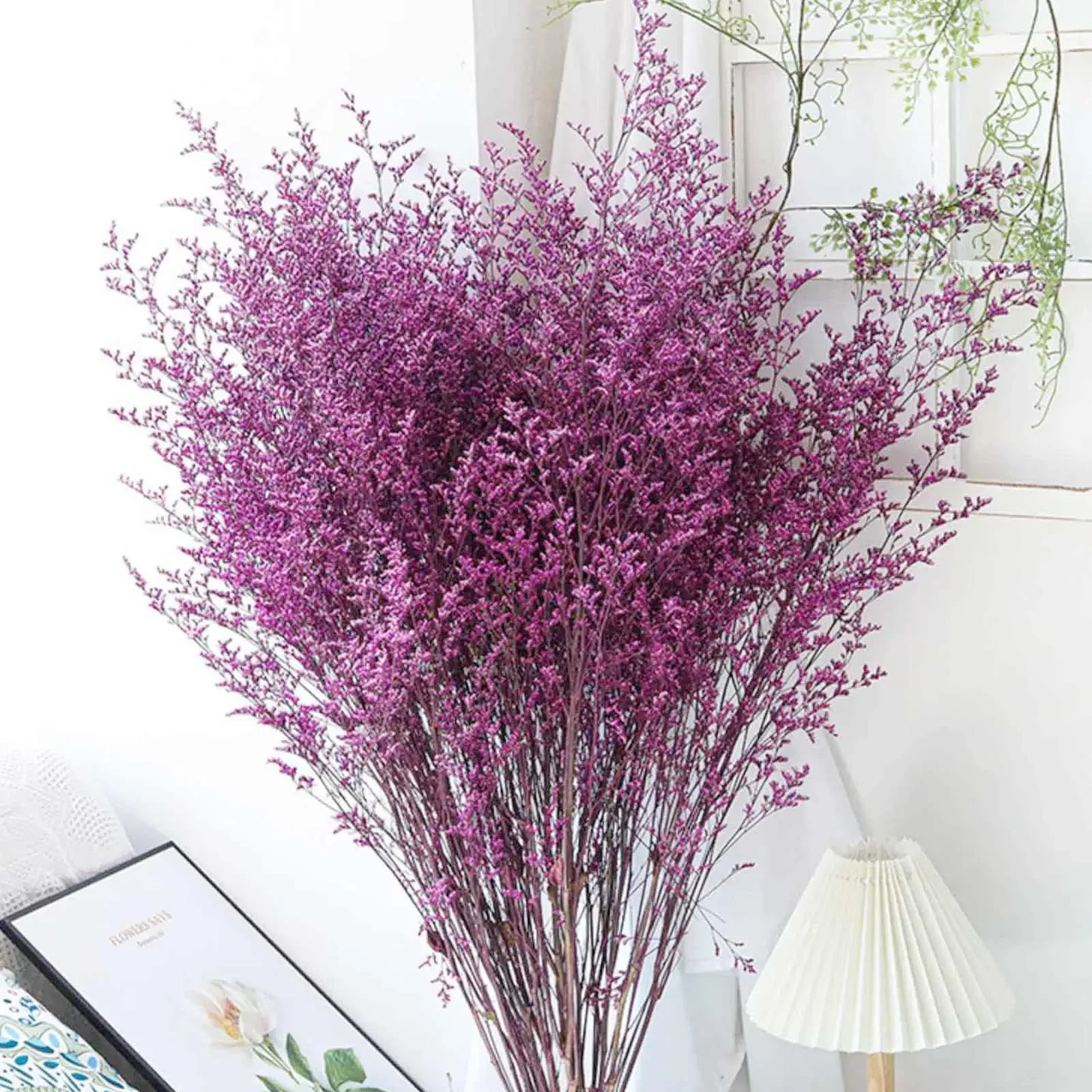 70g Natural Limonium Grass Dried Flowers Bouquet for Nordic Boho Home Decor Fluffy Pampas Valentine's Day Wedding Diy Decoration