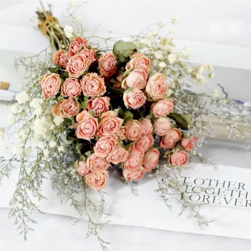 70g Natural Limonium Grass Dried Flowers Bouquet for Nordic Boho Home Decor Fluffy Pampas Valentine's Day Wedding Diy Decoration