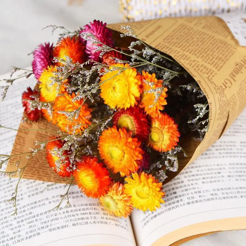 Eternal Flowers A Beautiful Day Gift Rose Dried Flower Bundle Daisy Teddy Sunflower Rose Dried Flower True Flower Dried Flowers