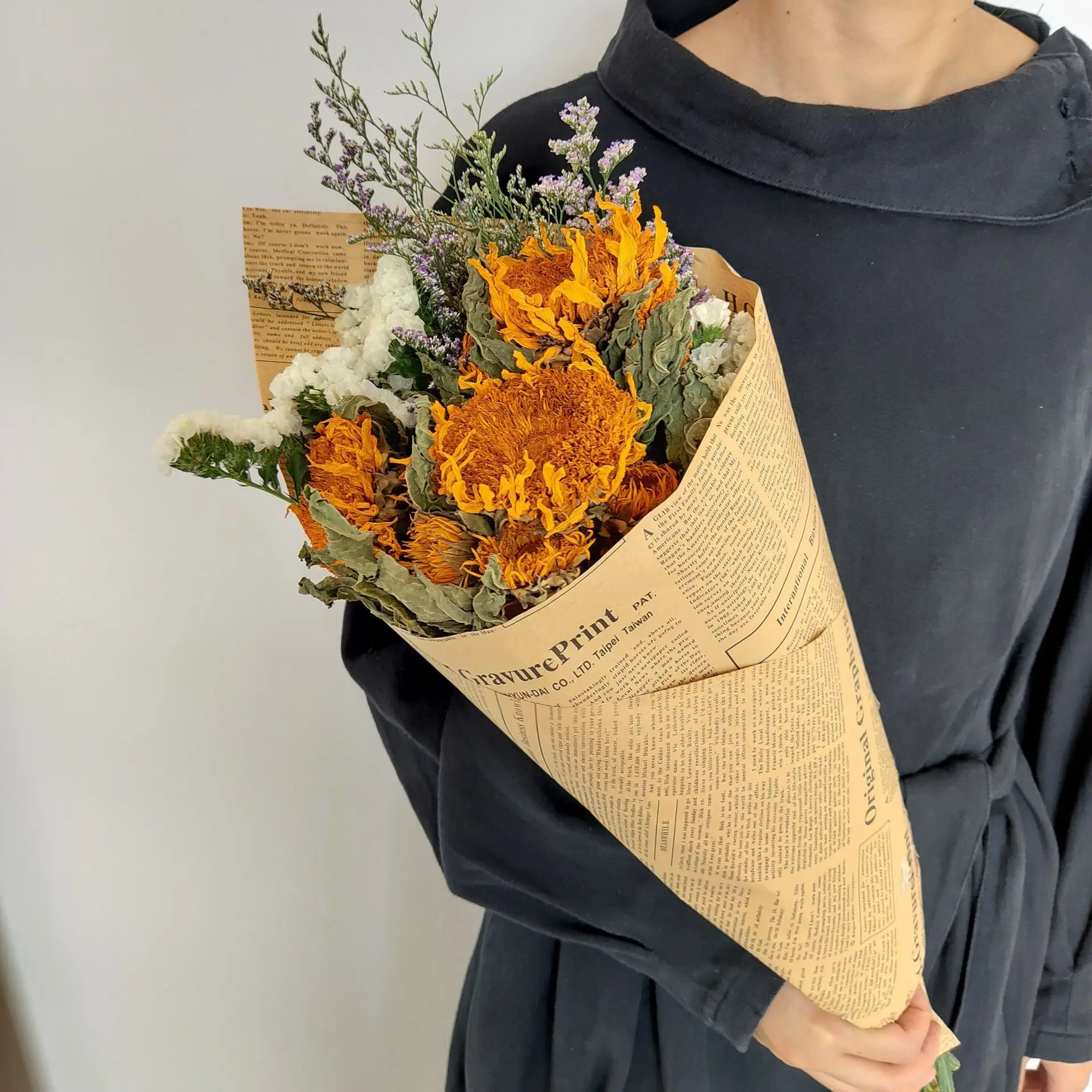 Eternal Flowers A Beautiful Day Gift Rose Dried Flower Bundle Daisy Teddy Sunflower Rose Dried Flower True Flower Dried Flowers