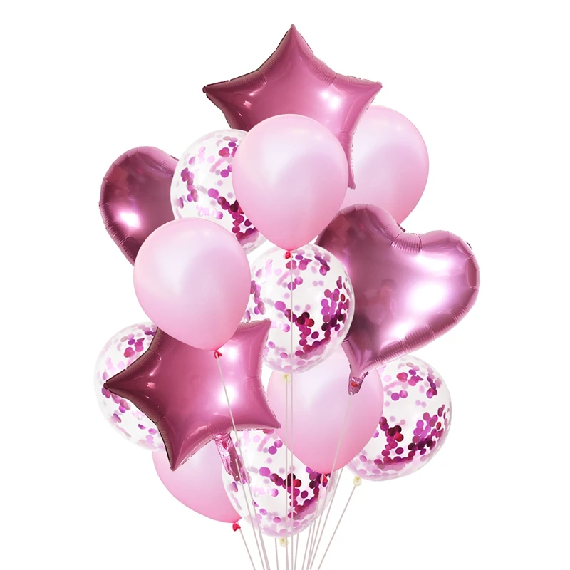 14Pcs Multi Confetti Balloon Happy Birthday Party Balloons Rose Gold Helium Ballons Boy Girl Baby Shower Party Supplies 14Pcs Multi Confetti Balloon Happy Birthday Party Balloons Rose Gold Helium Ballons Boy Girl Baby Shower Party Supplies