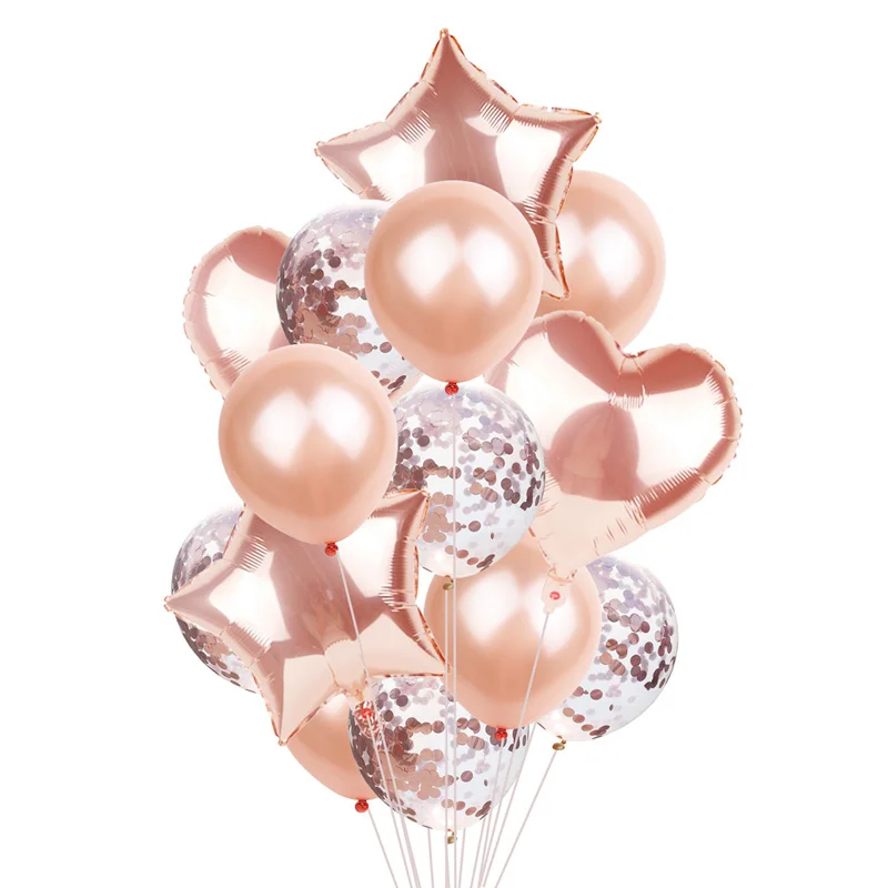 14Pcs Multi Confetti Balloon Happy Birthday Party Balloons Rose Gold Helium Ballons Boy Girl Baby Shower Party Supplies 14Pcs Multi Confetti Balloon Happy Birthday Party Balloons Rose Gold Helium Ballons Boy Girl Baby Shower Party Supplies