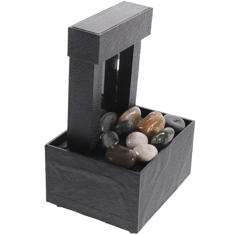 1 Set of Creative Tabletop Fountain Indoor Relaxation Waterfall Zen Meditation Desk Fountain