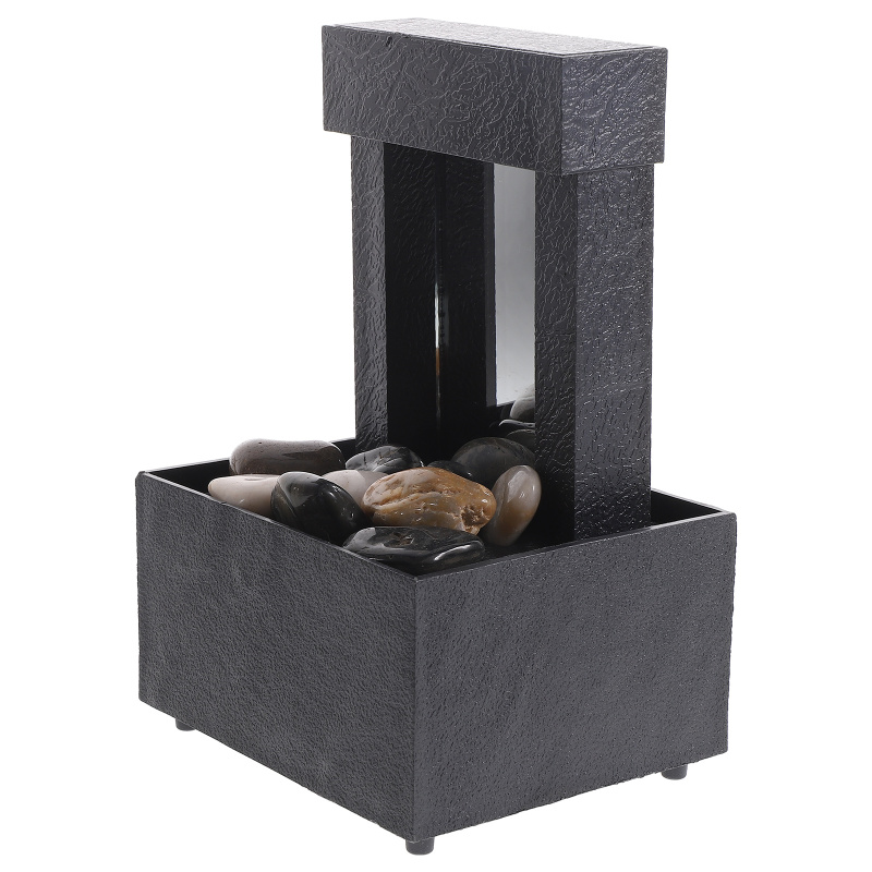 1 Set of Creative Tabletop Fountain Indoor Relaxation Waterfall Zen Meditation Desk Fountain