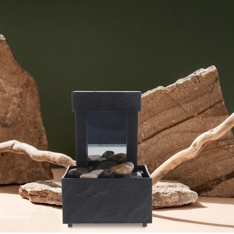 1 Set of Creative Tabletop Fountain Indoor Relaxation Waterfall Zen Meditation Desk Fountain