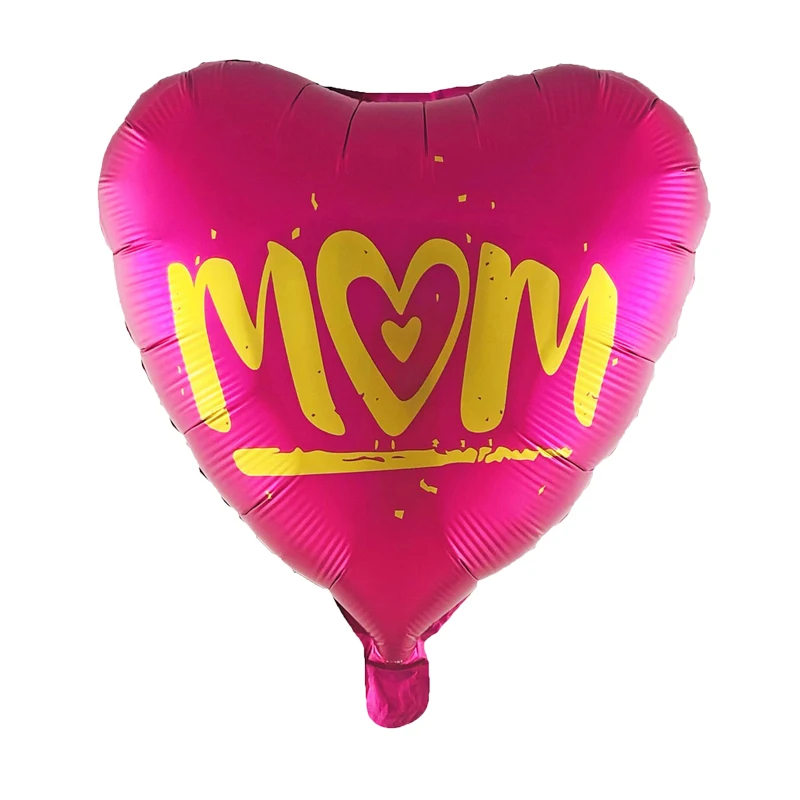 6 Pcs 18 Inch Round Heart Happy Mother's Day Balloons Mother's Day Decorations Mother's Gifts
