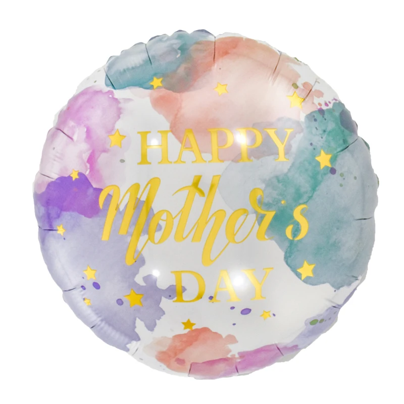 6 Pcs 18 Inch Round Heart Happy Mother's Day Balloons Mother's Day Decorations Mother's Gifts