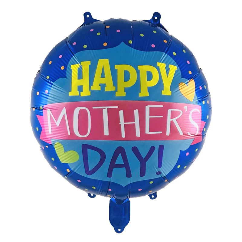 6 Pcs 18 Inch Round Heart Happy Mother's Day Balloons Mother's Day Decorations Mother's Gifts