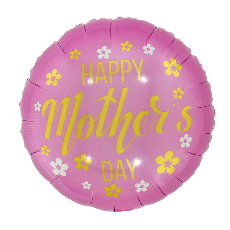 6 Pcs 18 Inch Round Heart Happy Mother's Day Balloons Mother's Day Decorations Mother's Gifts