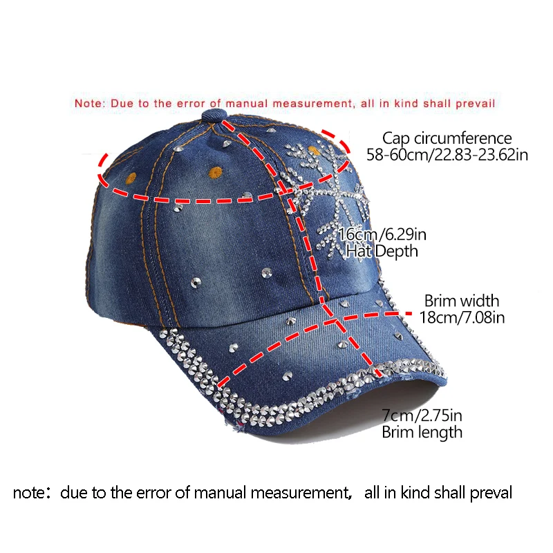 A Shiny Rhinestone Baseball Cap for Women Adjustable Comfy Fashion Outdoor