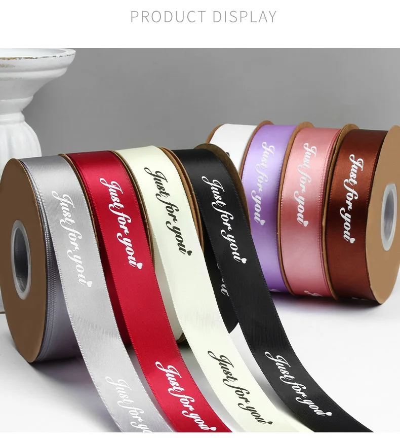 2.5cm 49yards Encrypted Flower Packaging Ribbon English Letter Printing Ribbon Gift Box Ribbon Bouquet Webbing 2.5cm 49yards Encrypted Flower Packaging Ribbon English Letter Printing Ribbon Gift Box Ribbon Bouquet Webbing