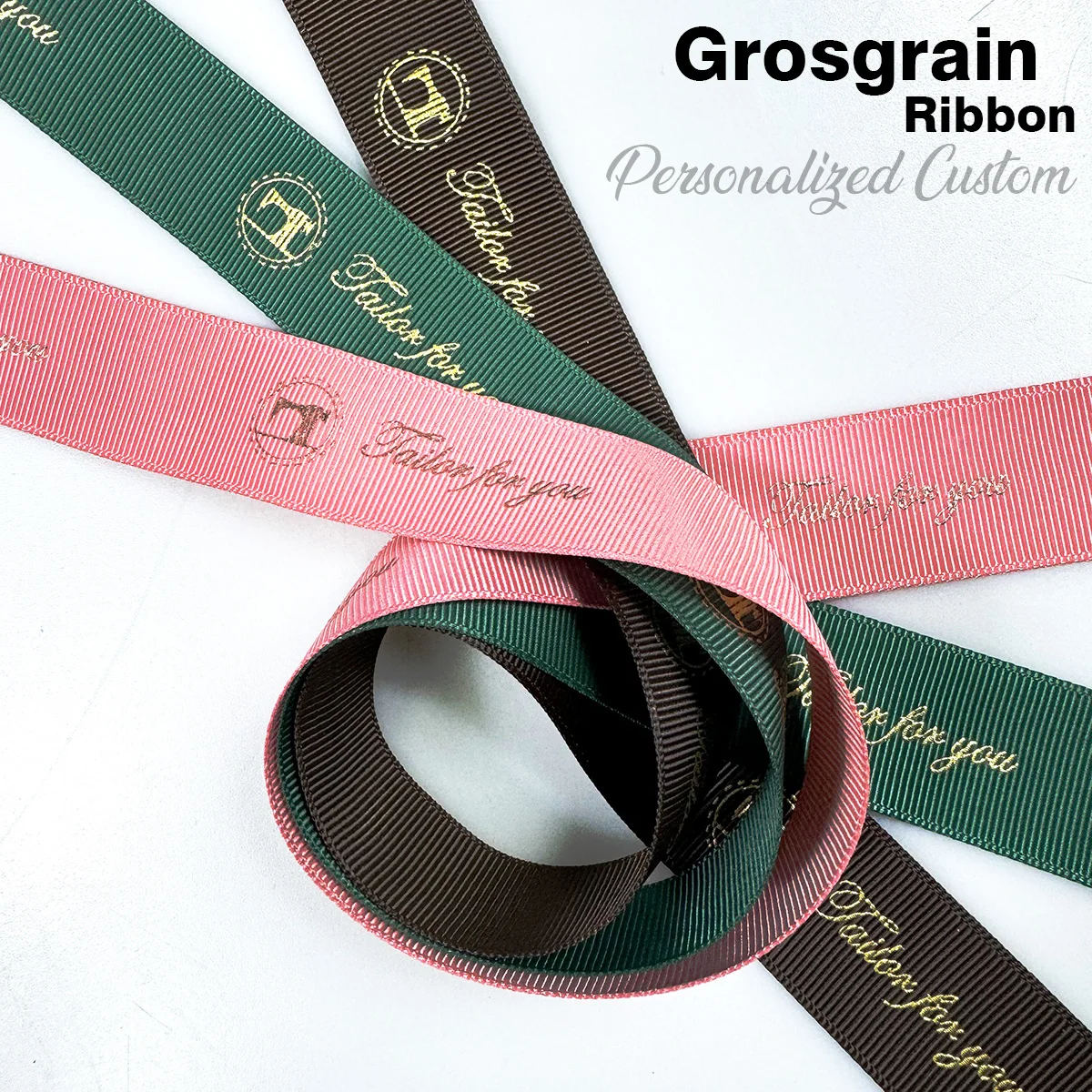 Grosgrain Ribbon Personalized Printing logo New Flower Cake Fruit Packaging Holiday Decoration Wedding Birthday Ribbons