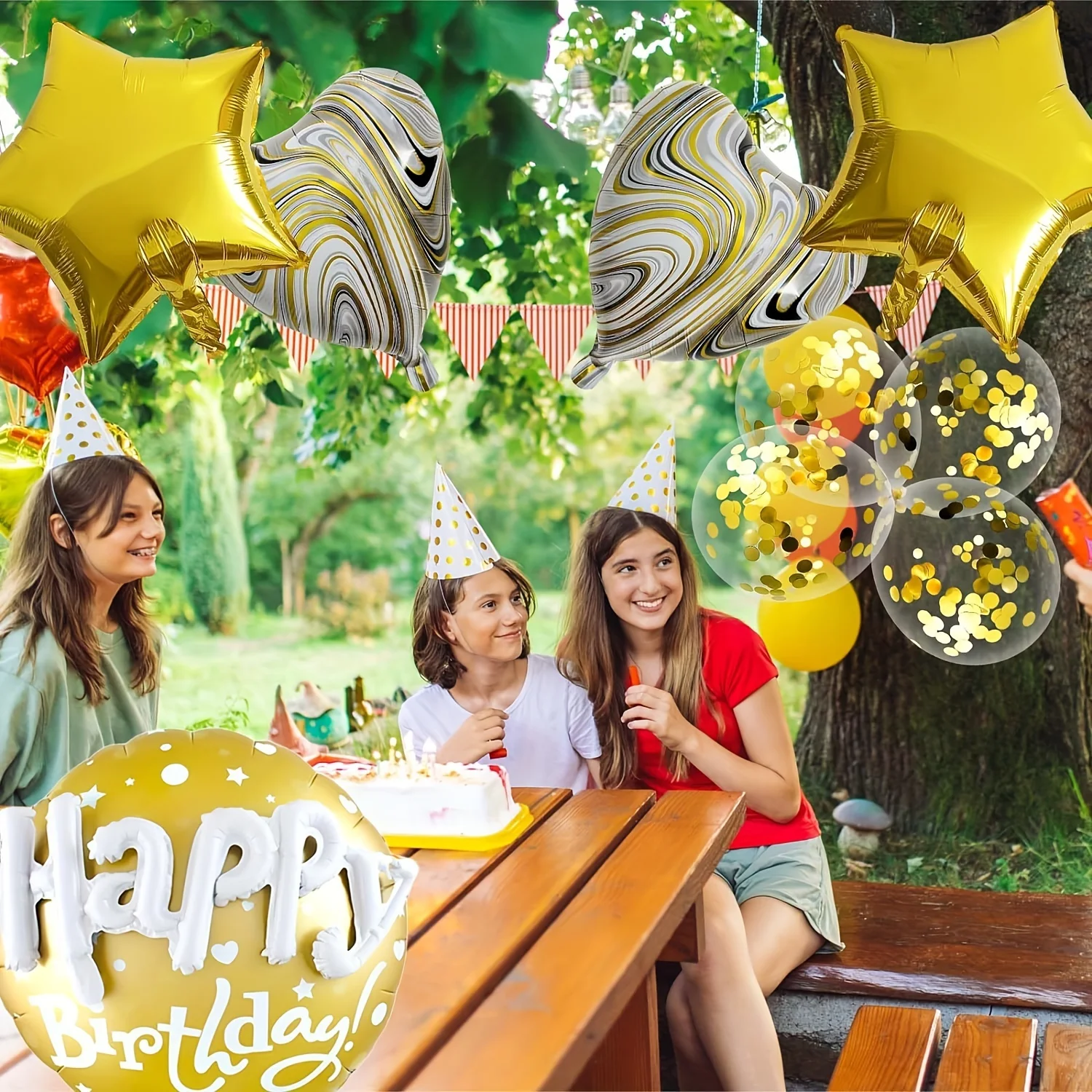 22” happy birthday letter assembly aluminum foil balloons birthday decorations 10 sets, party supplies layout.”
