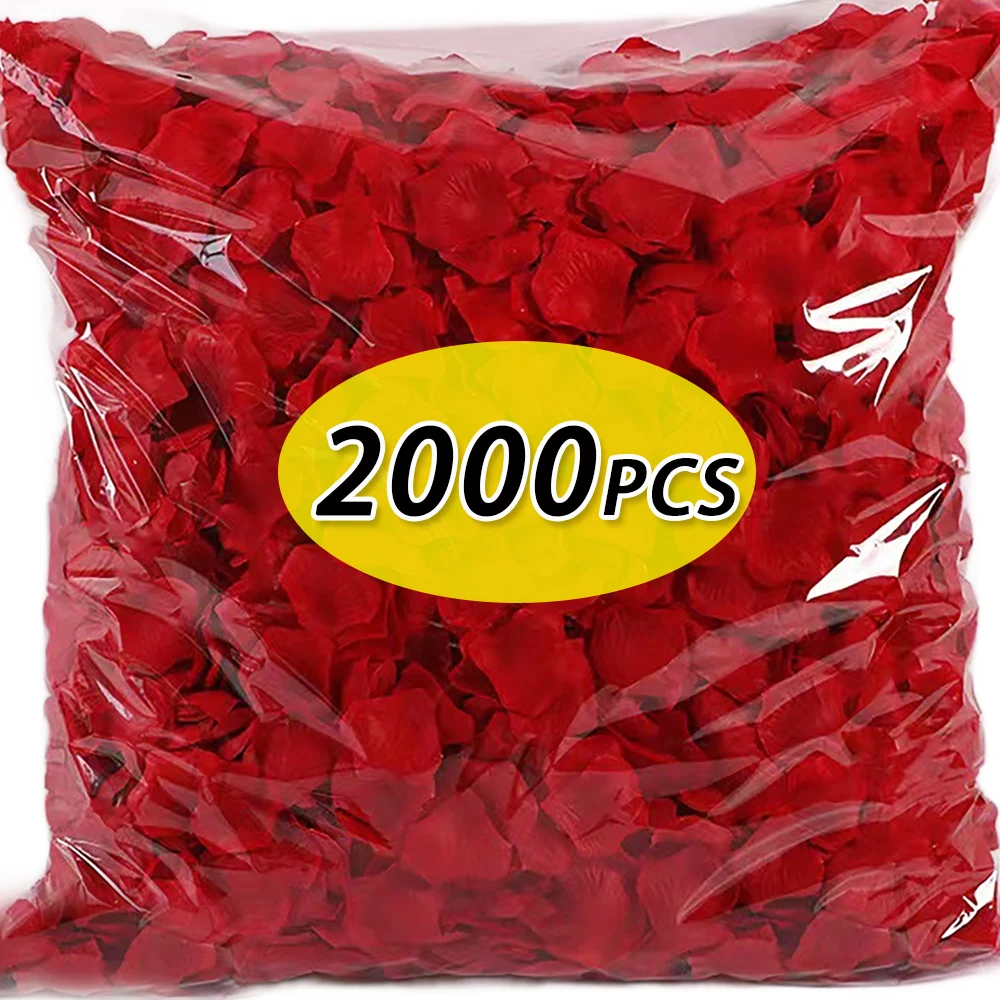 2000/100Pcs Artificial Fake Rose Petals Colorful Simulation Silk Rose Petal For Valentines Day Wedding Party Romantic Decoration 2000/100Pcs Artificial Fake Rose Petals Colorful Simulation Silk Rose Petal For Valentines Day Wedding Party Romantic Decoration