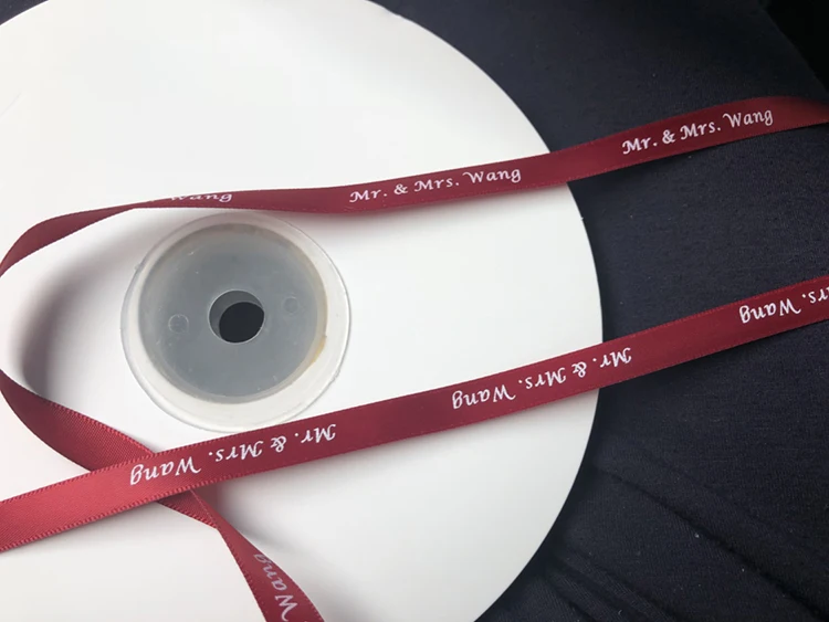 10mm-75mm Custom Printed Ribbon Personal Logo Polyester Rubban Giftbox Baking Wrap Wedding Birthday Anniversary DIY Bracelet