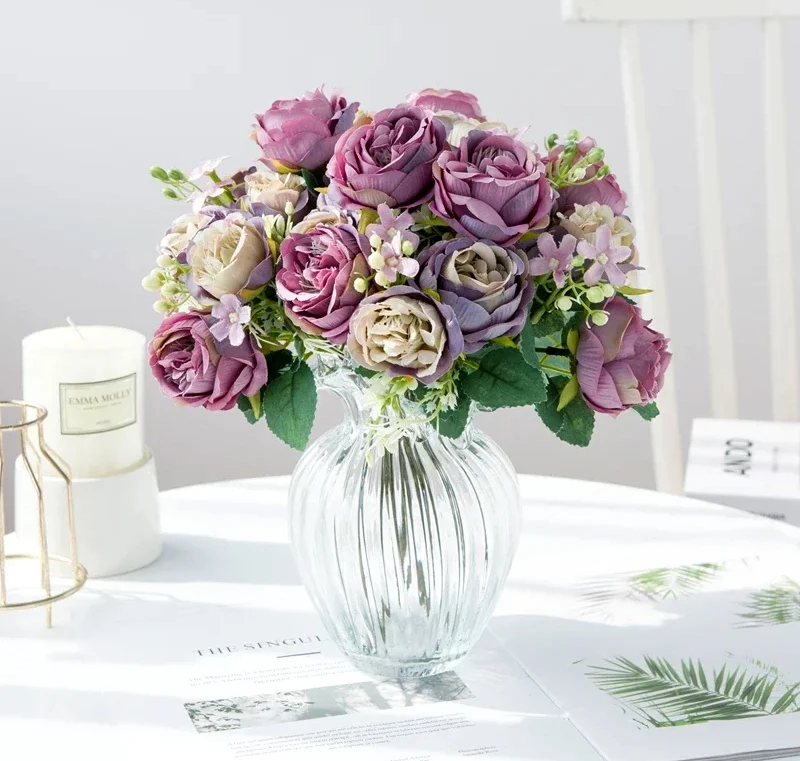 7 Heads Artificial Flowers peonies Home Decoration Accessories Silk Peony Wedding Decorations bride Bouquet Rose Fake plants 7 Heads Artificial Flowers peonies Home Decoration Accessories Silk Peony Wedding Decorations bride Bouquet Rose Fake plants