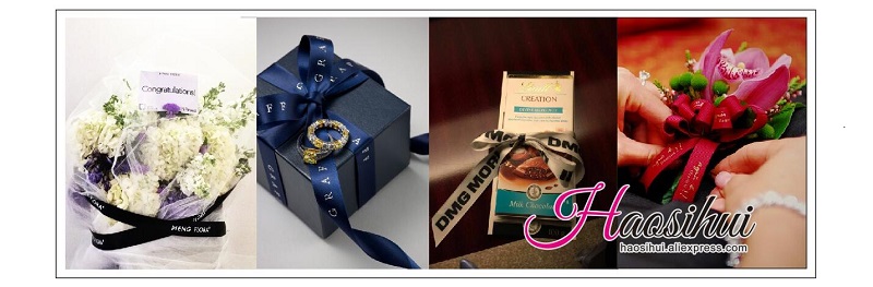 Free Design 5/8''(16mm) Grosgrain Suppliers Printed Brand Ribbon Logo by Yourself for Wedding Favors 100 yards/lot