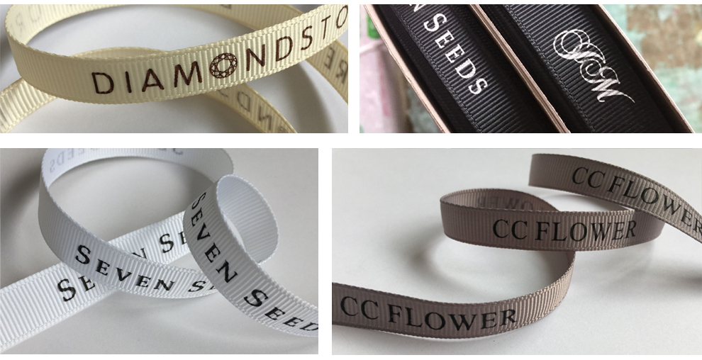 Free Design 5/8''(16mm) Grosgrain Suppliers Printed Brand Ribbon Logo by Yourself for Wedding Favors 100 yards/lot