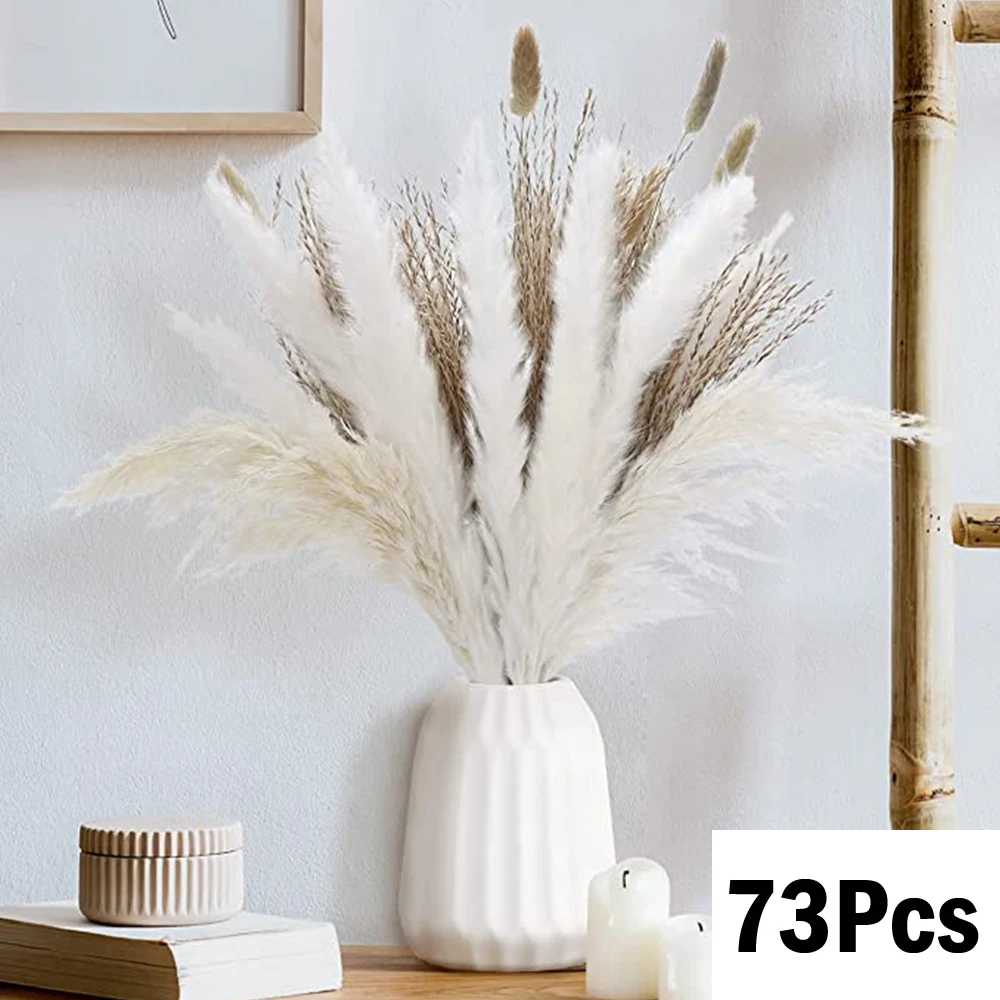 Natural Fluffy Pampas Grass Bouquet Dried Pampas Grass Flowers Wedding Supplies Accessories Home Farmhouse Room Decor Floral