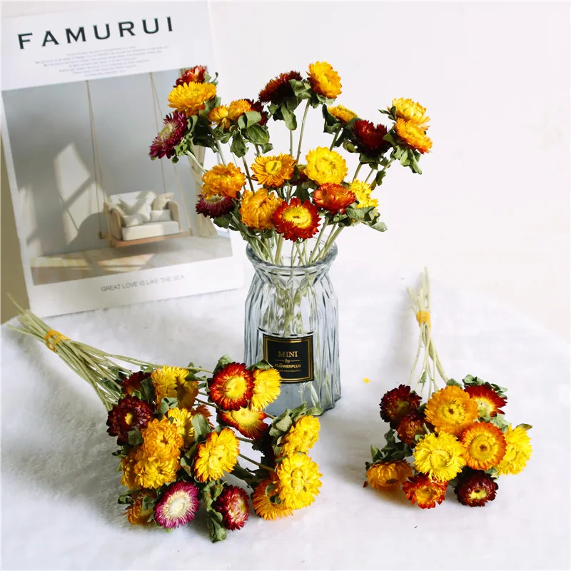 Dry Natural Colorful Straw Chrysanthemum Decorative Daisy Dried Sunflower Bouquet DIY Decor For Branch Home Wedding Party Dry Natural Colorful Straw Chrysanthemum Decorative Daisy Dried Sunflower Bouquet DIY Decor For Branch Home Wedding Party