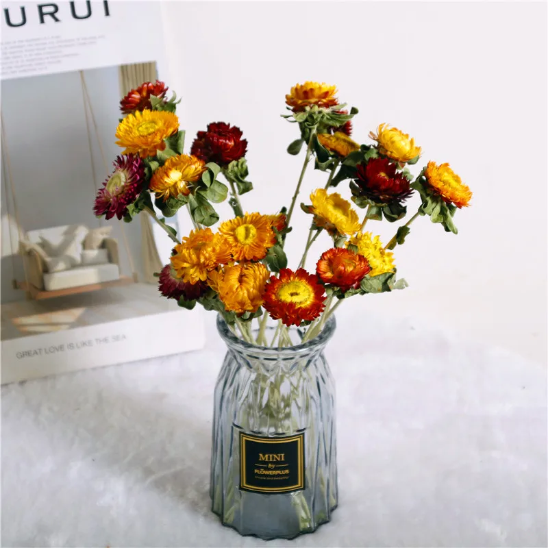 Dry Natural Colorful Straw Chrysanthemum Decorative Daisy Dried Sunflower Bouquet DIY Decor For Branch Home Wedding Party Dry Natural Colorful Straw Chrysanthemum Decorative Daisy Dried Sunflower Bouquet DIY Decor For Branch Home Wedding Party