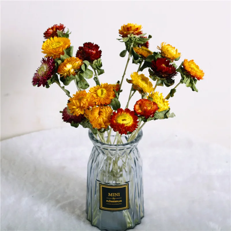 Dry Natural Colorful Straw Chrysanthemum Decorative Daisy Dried Sunflower Bouquet DIY Decor For Branch Home Wedding Party Dry Natural Colorful Straw Chrysanthemum Decorative Daisy Dried Sunflower Bouquet DIY Decor For Branch Home Wedding Party