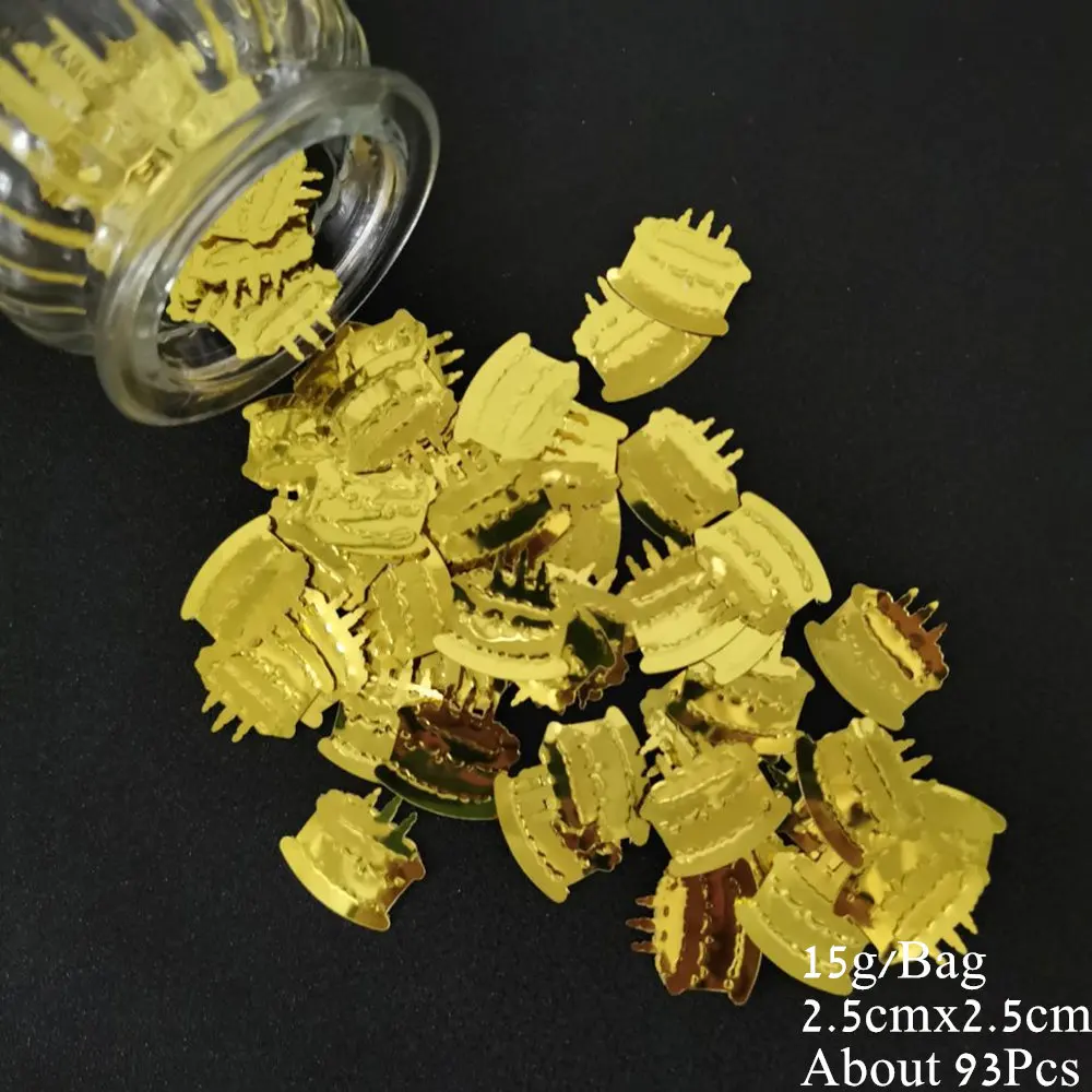 15g Party Confetti Happy Birthday Cake Balloon Star Sequins DIY Anniversary Event Table Centerpiece Scraphbook Decor Material