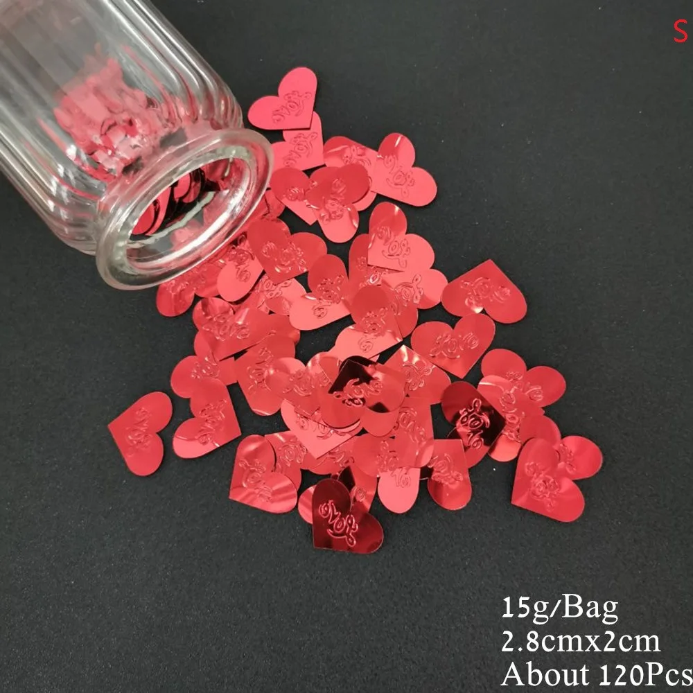 Wedding Table Confetti Just Married Mrs Heart Love Scatter Sequins DIY Marriage Party Church Ceneterpiece Decoration Supplies