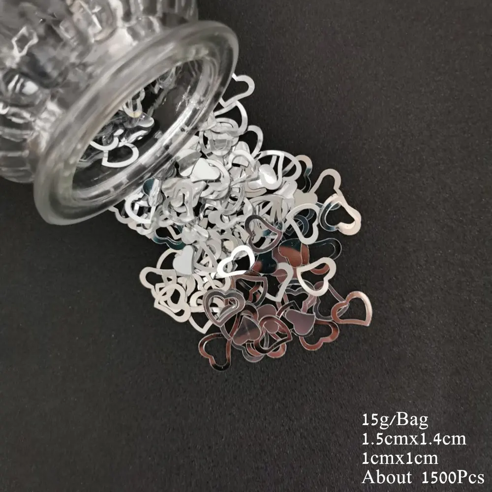 Wedding Table Confetti Just Married Mrs Heart Love Scatter Sequins DIY Marriage Party Church Ceneterpiece Decoration Supplies