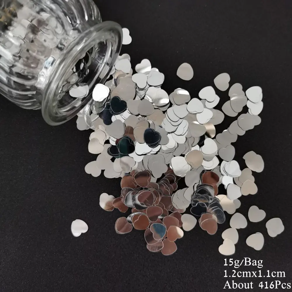 Wedding Table Confetti Just Married Mrs Heart Love Scatter Sequins DIY Marriage Party Church Ceneterpiece Decoration Supplies