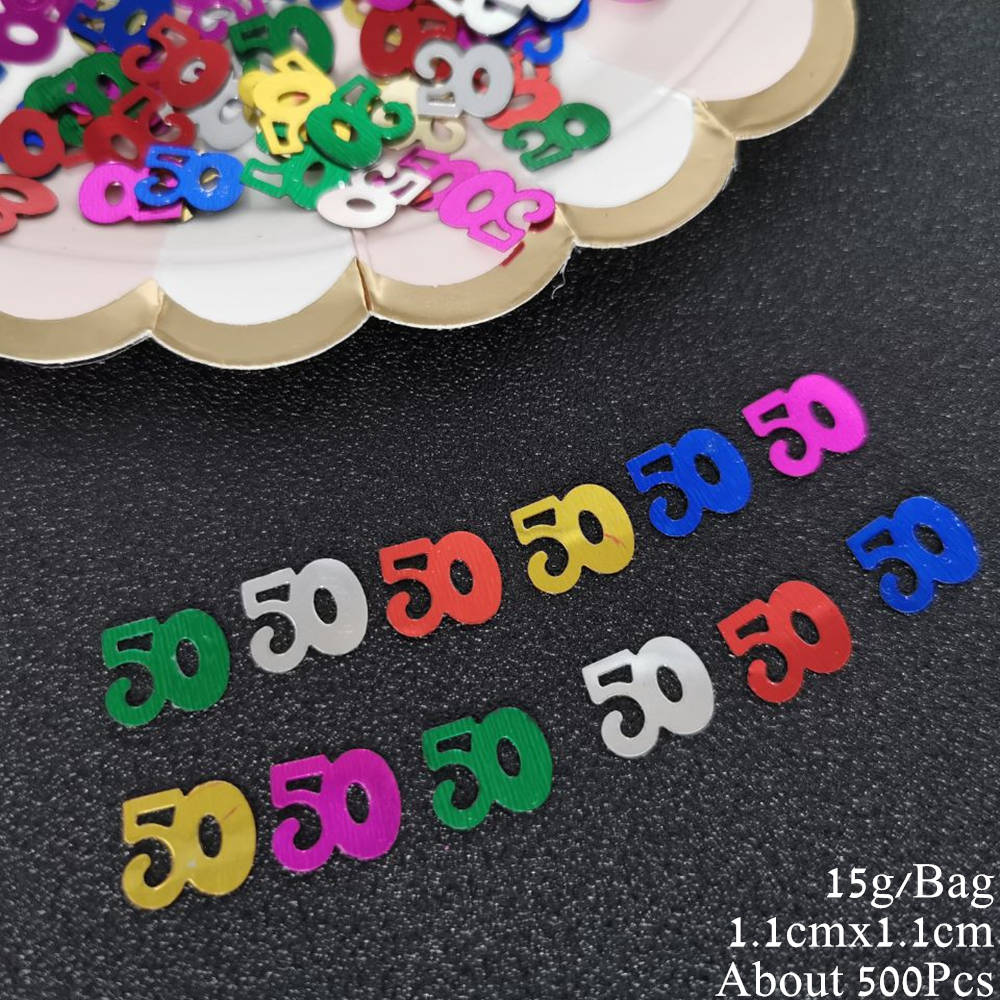15g Golden Silver 30 Confetti Sequins Age 30th Birthday Party Sparkly Table Decor Anniversary Party Decoration Supplies