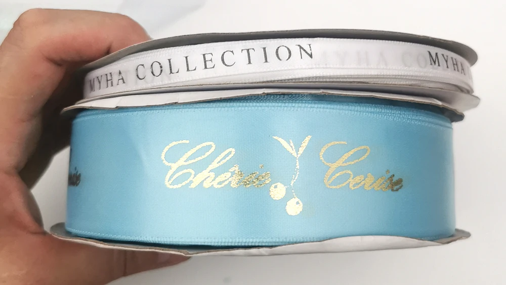 10mm-75mm Custom Printed Ribbon Personal Logo Rubban Giftbox Baking Wrap Wedding Birthday Anniversary Bracelet DIY Bow Making