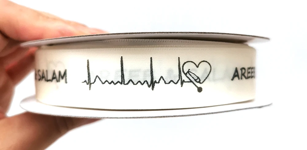 10mm-75mm Custom Printed Ribbon Personal Logo Rubban Giftbox Baking Wrap Wedding Birthday Anniversary Bracelet DIY Bow Making