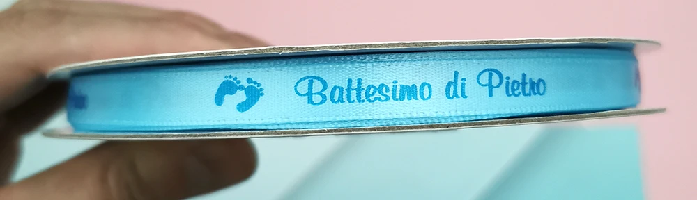 10mm-75mm Custom Printed Ribbon Personal Logo Rubban Giftbox Baking Wrap Wedding Birthday Anniversary Bracelet DIY Bow Making