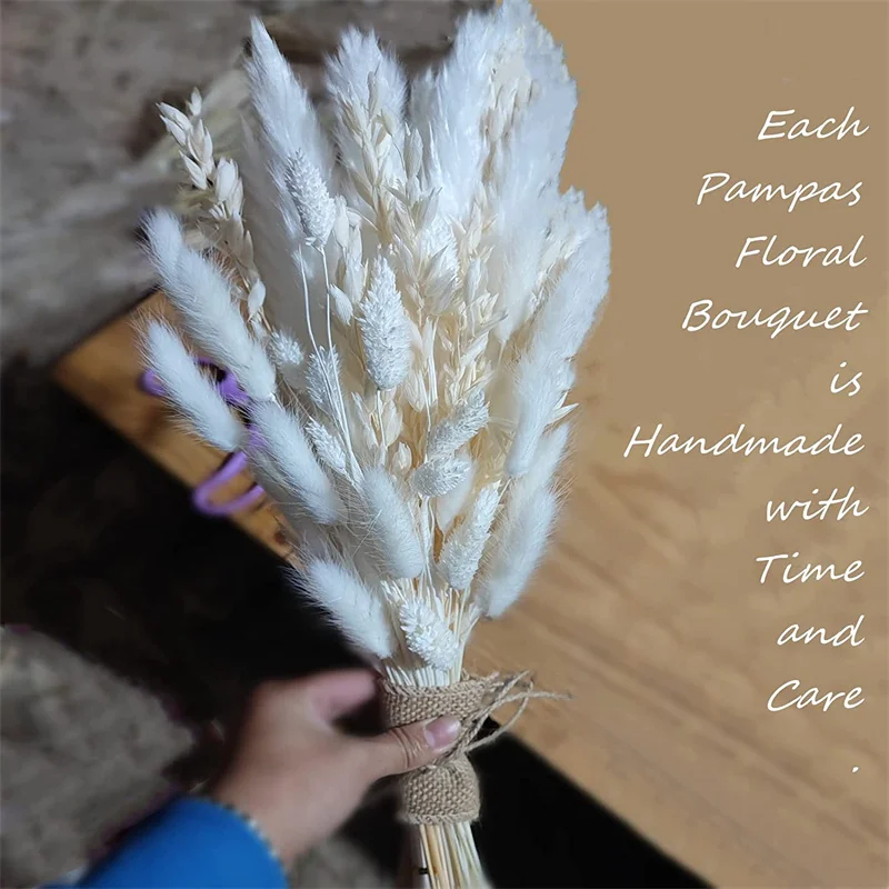 White Pampas Grass Decor 50 Pcs 17” Wedding Centerpiece Flower Arrangements Natural Home Boho Room Decoration Dried Flower Gift White Pampas Grass Decor 50 Pcs 17” Wedding Centerpiece Flower Arrangements Natural Home Boho Room Decoration Dried Flower Gift