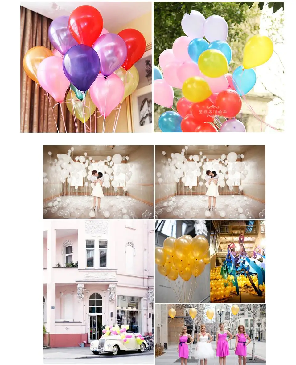 New 100pcs/lot 10inch 1.2g/pcs Latex Balloons Helium Thickening Pearl Celebration Party Wedding Birthday decoration Balloon New 100pcs/lot 10inch 1.2g/pcs Latex Balloons Helium Thickening Pearl Celebration Party Wedding Birthday decoration Balloon