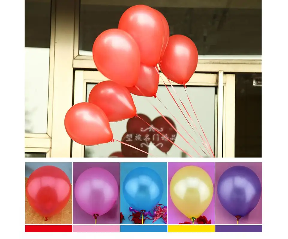 New 100pcs/lot 10inch 1.2g/pcs Latex Balloons Helium Thickening Pearl Celebration Party Wedding Birthday decoration Balloon New 100pcs/lot 10inch 1.2g/pcs Latex Balloons Helium Thickening Pearl Celebration Party Wedding Birthday decoration Balloon
