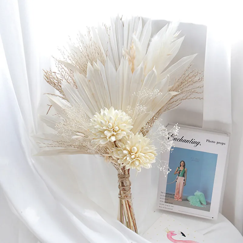 1Set Natural Preserved Eucalyptus Millet Leaf Floral Plant  Flowers Bouquet Wedding Bohemian Home Room Decoration Photography