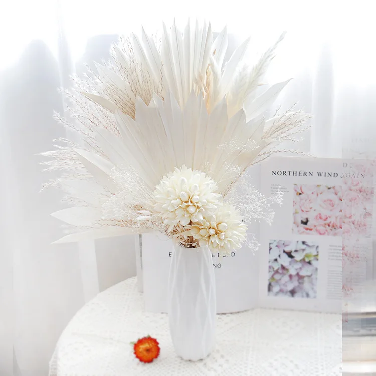 1Set Natural Preserved Eucalyptus Millet Leaf Floral Plant  Flowers Bouquet Wedding Bohemian Home Room Decoration Photography