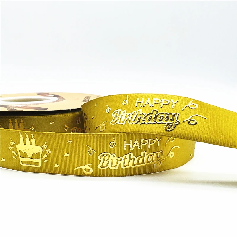 5yards 20mm Happy-birthday Ribbon Printing Polyester Ribbon For Handmade Design Birthday Decoration Gift Packing 5yards 20mm Happy-birthday Ribbon Printing Polyester Ribbon For Handmade Design Birthday Decoration Gift Packing